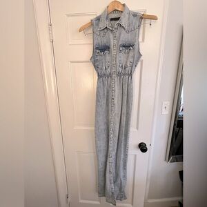 Denim maxi dress